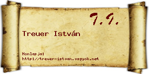 Treuer István névjegykártya